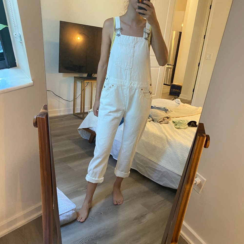 Levis white overalls